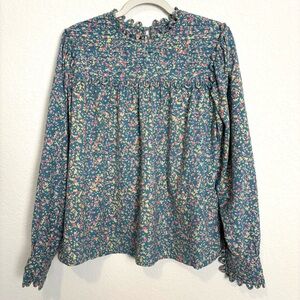 Mirth Juniper Floral Long Sleeve Cotton Blouse Women’s Large Cottagecore Girly